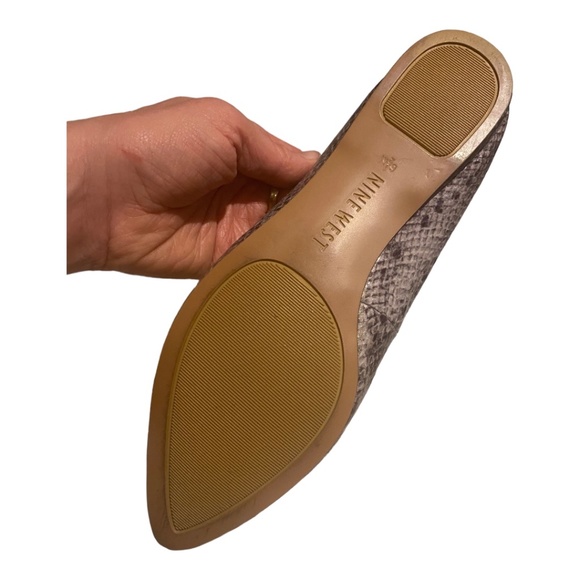 Nine West snakeskin pointed toe  ballet flats. Sz 6.5 - Picture 8 of 16